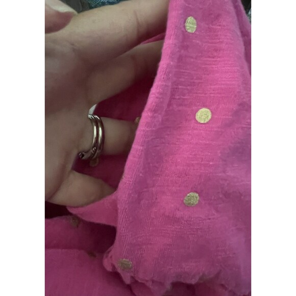 Boden Pink Polka Dot Dress Women's 6L Sleeveless Tiered Ruffle Stretch‎ Knit - Picture 4 of 6